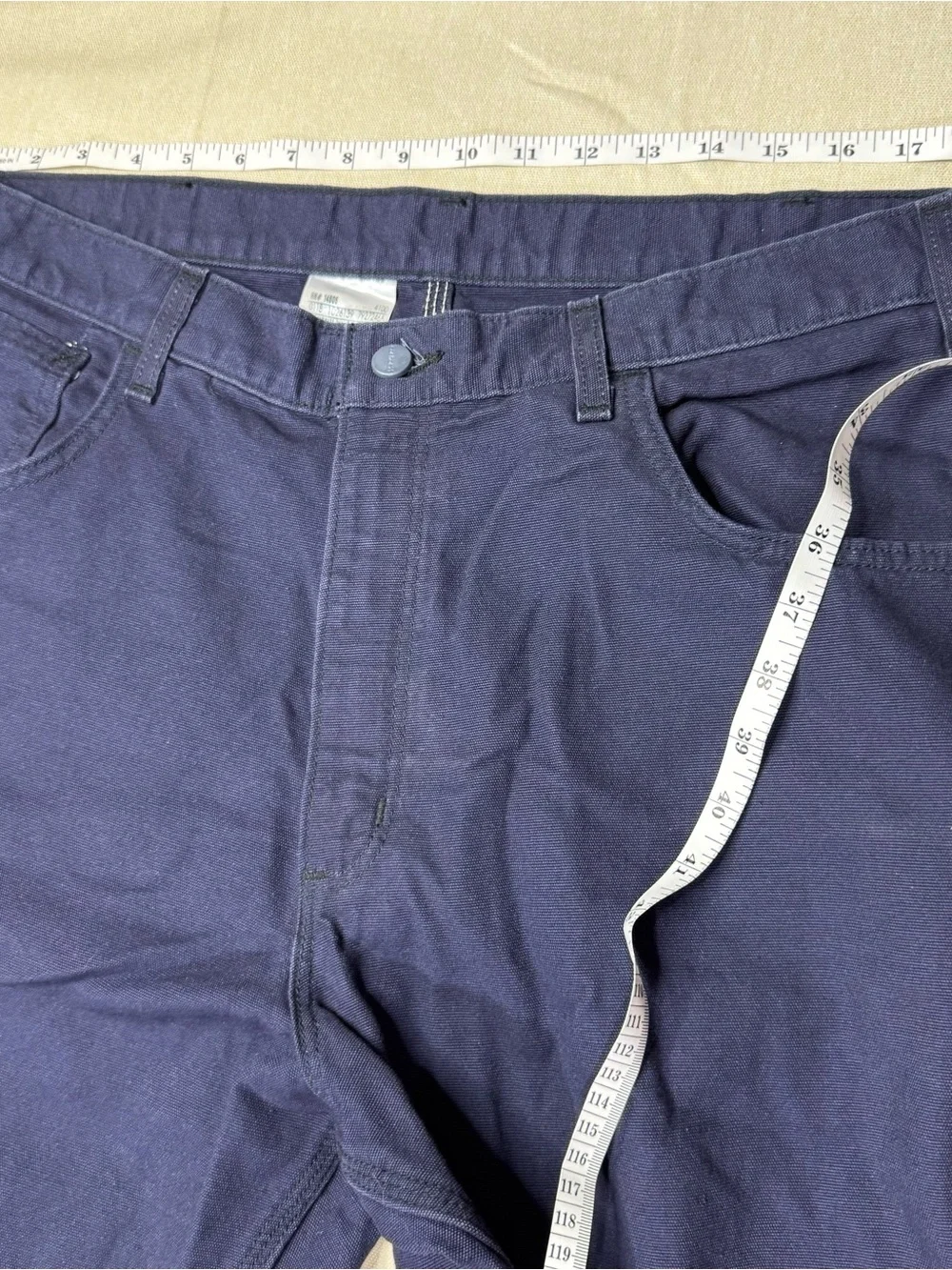 Carhartt FRB159 FR CAT 2 Relaxed Fit Work Pants 38x32 Navy Flame Resistant Pants